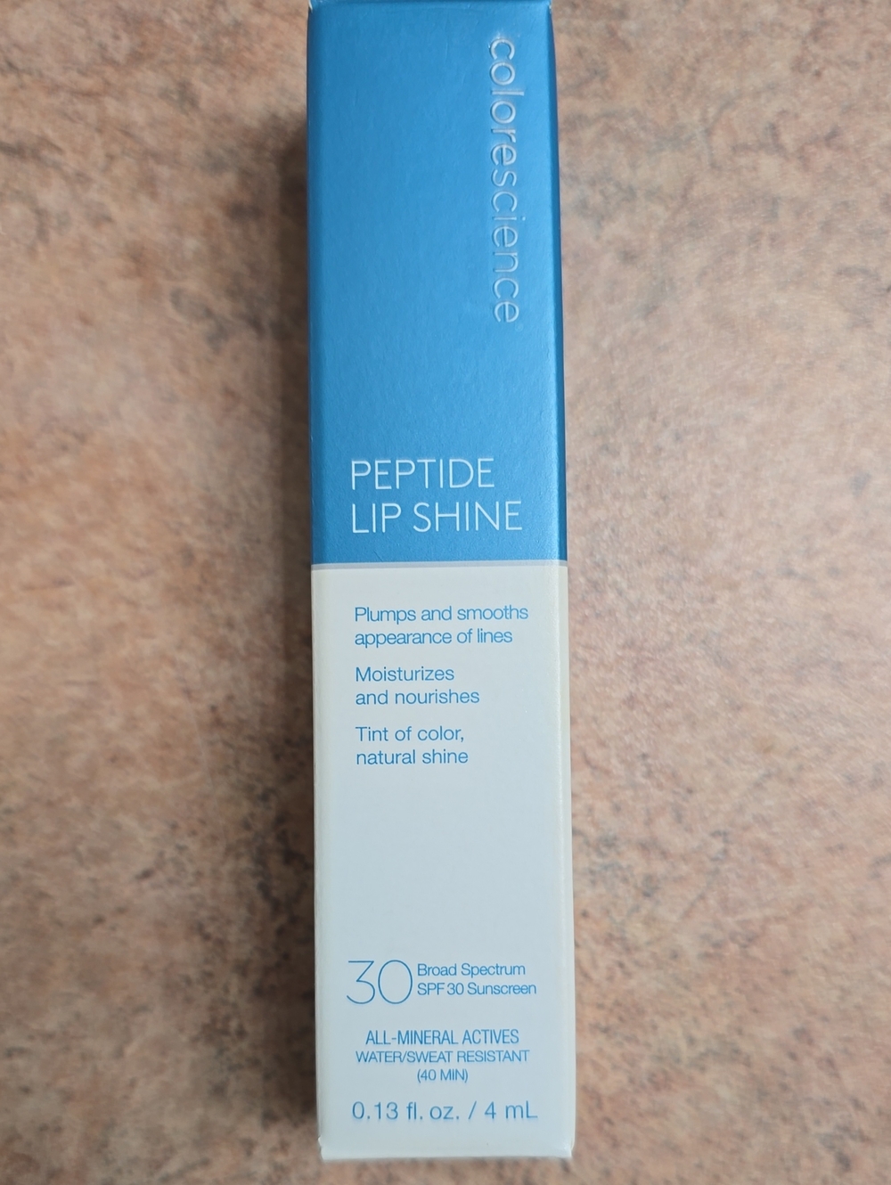 Champagne Peptide Lip Shine - Blue & Cream Packaging